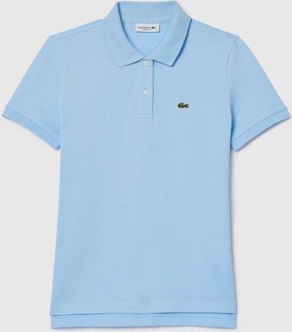 Lacoste Womens Fit Petit Polo Shirt in Blue - Size 6 UK