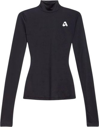 Aniye By Jersey de cuello alto el&aacute;stico con logo de letras - Knitwear - Mujer - Negro - M