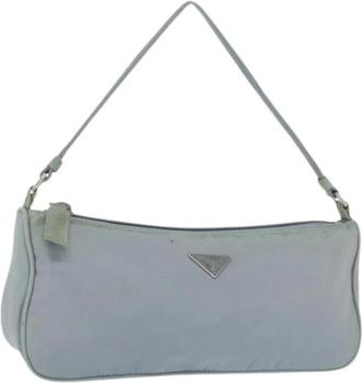 Prada Pre-owned Vintage Nylon Schoudertas - Dames - Vintage Schoudertas - Blauw - ONE Size - Nylon - Vintage