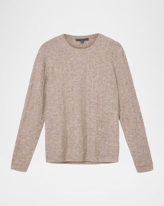 John Varvatos Men & apos;s Baiso Wool Rib Crewneck Sweater