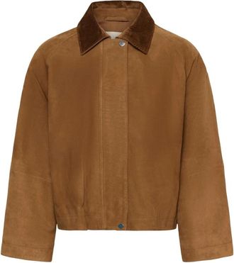 Soaked In Luxury Jassen - Dames - Leren en Su&egrave;de Jassen - Bruin - S - Leer - Jassen