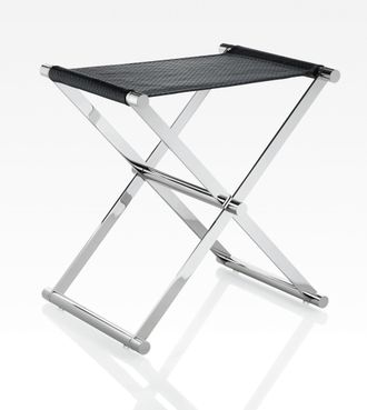 Schubiger M&ouml;bel Badhocker Schwarz, Lederoptik H: 45cm