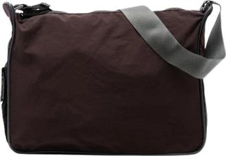 Prada Pre-owned Nylon Crossbody Bag - Dames - Vintage Schoudertas - Bruin - ONE Size - Nylon - Vintage