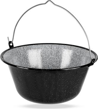 OEM Tetera H&uacute;ngara De Acero Esmaltado Para Colgar En La Hoguera, Ideal Para Goulash O Sopa (13 Litros)