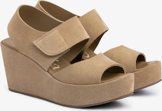 Pedro Garcia Minimalistic wedge in beige suede | Helen | Spring Summer 26 |PEDRO GARCIA