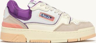 Autry SNEAKERS CLC LOW IN PELLE E SUEDE BIANCO SAND E DEWBERRY