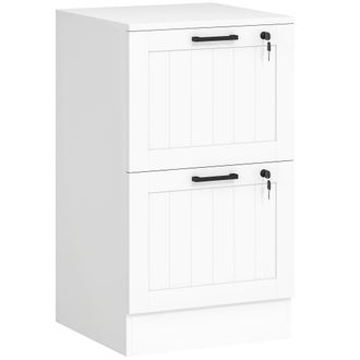 HOMCOM Cajonera de oficina 40x40x71 cm blanco