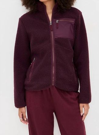 SPLITS59 Harris Sherpa Jacket In Dark Cherry