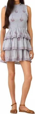 Alix of Bohemia Caeli Pansy Sky Dress In Blue
