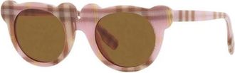 Burberry Onregelmatige Zonnebril - unisex - Zonnebrillen - Roze - 43 MM - Accessoires