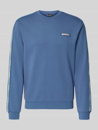 Emporio Armani Sweatshirt mit Label-Patch und Rundhalsausschnitt in Sky, Gr&ouml;&szlig;e XXL