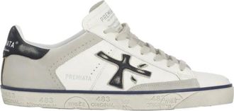 Premiata Steven 7285 Sneakers - Heren - Sneakers - Wit - 40 EU - Leer - Schoenen