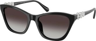 Swarovski Cat-eye Zonnebril - Dames - Zonnebrillen - Zwart - 54 MM - Accessoires