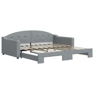 vidaXL Sof&aacute; Cama Nido Tela Gris Claro 100x200 Cm Vidaxl