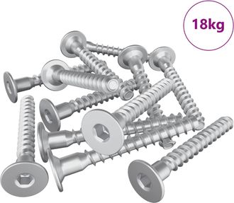 vidaXL Tornillos Confirmat 5000 Uds. Plateado Metal Vidaxl
