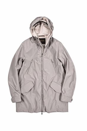 Moorer Men Mid Length Hooded Raincoat In Marmo
