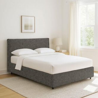 Talamo Italia Cama Individual Louth, Desenfundable, Hecho En Italia, Gris Tortora