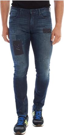 Emporio Armani Slim Fit Stretch Jeans - Heren - Slim Fit Jeans - Blauw - W31 - Katoen - Jeans