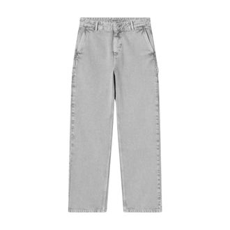 Carhartt Work in Progress Straight Jeans - Dames - Regular Fit Jeans - Grijs - W28 - Katoen - Jeans
