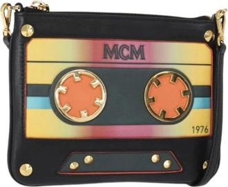 MCM Pre-owned Leren Schoudertas - Dames - Vintage Schoudertas - Zwart - ONE Size - Leer - Vintage