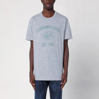 Dsquared2 Grey m&eacute;lange T-shirt with logo print