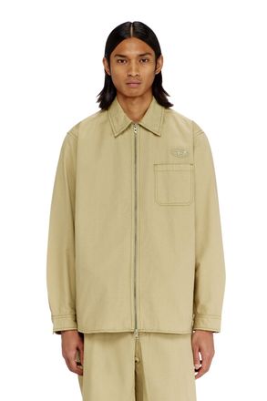 Diesel Ripstop shirt with zip closure - Shirts - Man