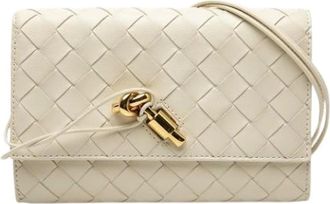 Bottega Veneta Pre-owned Cross Body Bags, female, White, Size: ONE SIZE Pre-owned Leather Shoulder Bag