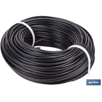 cofan Rollo De 100 Metros De Cable Flexible H07v-k 1x4mm&sup2; Recubierto En Pvc Color Negro