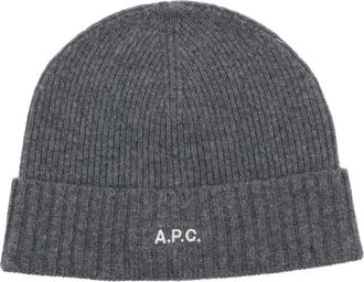 A.P.C. Berretto a coste in lana - Grigio