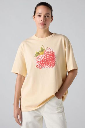 Levi's Graphic Tabor Tee - Mujer - XL - White / Heart Strawberry Rutabaga