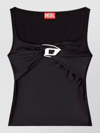 Diesel draped sleeveless sweetheart neck tank top