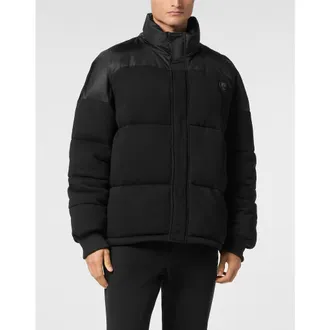 Plein Sport Hybrid Jersey Puffered Jacket Ls Men in Black at Nordstrom, Size Xxx-Large Eu