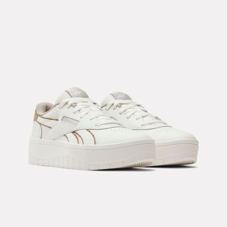 Reebok Classic Sneaker REEBOK CLASSIC REEBOK COURT ADVANCE SURGE, Damen, Gr. 37,5, braun (chalk, chalk, braun), Leder, Synthetik, Schuhe Sneaker