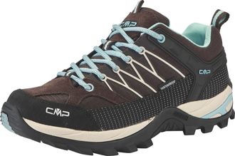 F.lli Campagnolo Wanderschuh CMP RIGEL LOW WMN TREKKING SHOE WP, Damen, Gr. 36, toffee, lagoon, Leder, Synthetik, Schuhe Wanderschuh, wasserdicht
