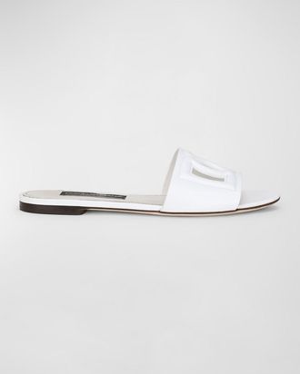 Dolce & Gabbana Cutout DG Flat Slide Sandals
