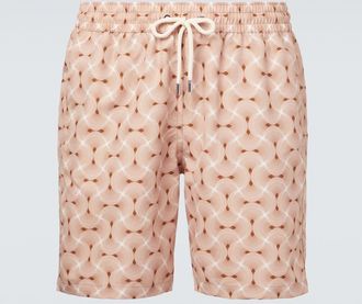 Frescobol Carioca Santos printed swim trunks