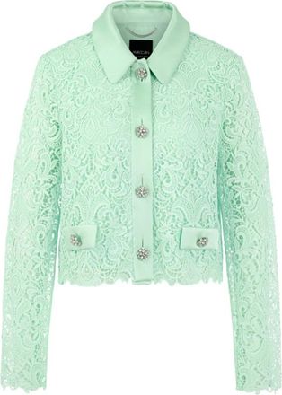 Marc Cain Satin Blazer - Dames - Zomerjassen - Groen - XS - Polyester - Jassen