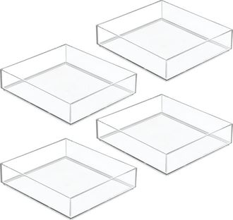 iDesign Plastic Makeup Drawer Organizer Tray - Set of 4 - Clear at Nordstrom