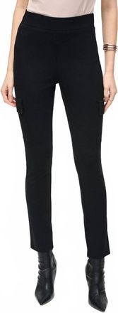Joseph Ribkoff Silky Knit Slim Fit Cargo Pants In Black