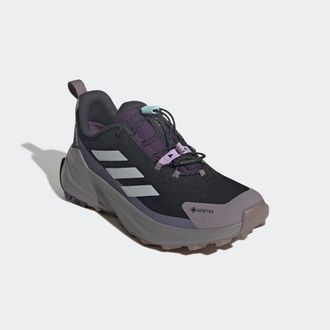 ADIDAS TERREX Wanderschuh ADIDAS TERREX TERREX TRAILMAKER 2 GORE-TEX SPEED LACE, Damen, Gr. 40,5, schwarz (core schwarz, grau two, preloved violet), Synthetik, Text