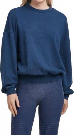 Dear John Denim Lara Crewneck Sweatshirt In Dark Indigo
