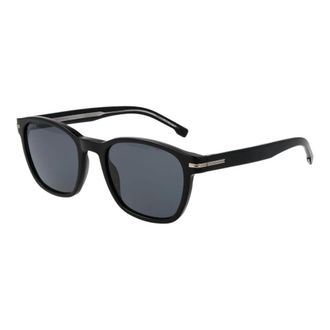 HUGO BOSS Hugo, Sunglasses, unisex, Black, Size: 52 MM Black Sunglasses Panto Style