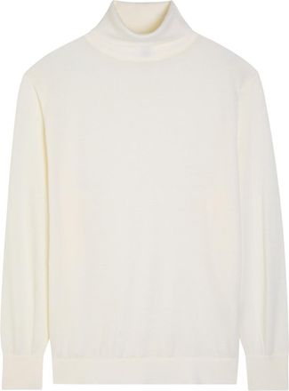 Toteme Turtle-neck Fine-knit Wool Jumper - Ecru - S (UK8-10 / S)