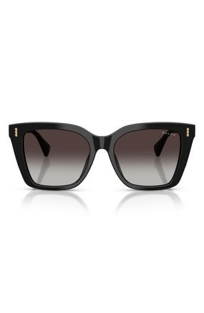 Ralph Lauren 53mm Square Sunglasses in Black /Grey Gradient at Nordstrom
