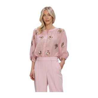 Nukus Nukus - Lynn Blouse Paillet - Dames - Blouses & Shirts - Roze - Maat: XS