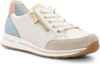Ara Oleanna Zip Sneaker in Cream/Vanilla/Aqua at Nordstrom, Size 11.5