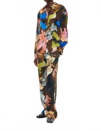 Stine Goya Floral Long Sleeve Shirt In Aquarelle Garden