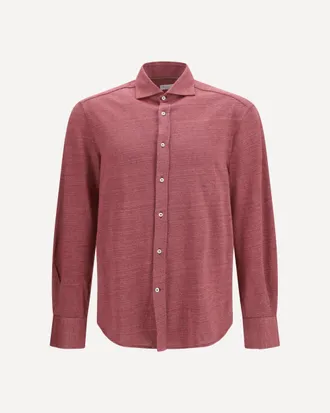 Brunello Cucinelli Linen and cotton knit Shirt Male XXL