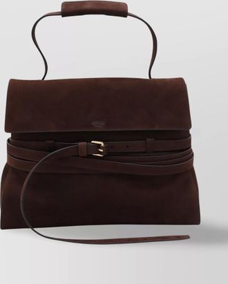 Moschino calf leather tie me medium shoulder bag