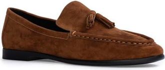 Black Suede Studio Finn Tassel Loafer in Tobacco Suede at Nordstrom, Size 10Us